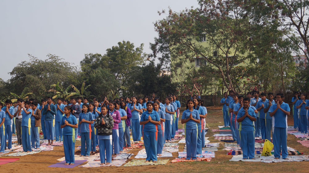 Surya Namaskaraa on Radha Sapthami @ Subha Niketan School